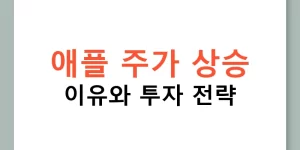 애플 주가 상승 이유와 투자 전략