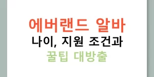 에버랜드 알바 나이, 지원 조건과 꿀팁 대방출