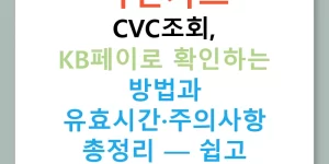 국민카드 CVC조회, KB페이로 확인하는 방법과 유효시간·주의사항 총정리 — 쉽고 빠르게 확인하세요