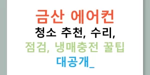 금산 에어컨 청소 추천, 수리, 점검, 냉매충전 꿀팁 대공개!