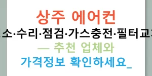 상주 에어컨 청소·수리·점검·가스충전·필터교체 — 추천 업체와 가격정보 확인하세요!