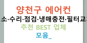 양천구 에어컨 청소·수리·점검·냉매충전·필터교체 추천 BEST 업체 모음!