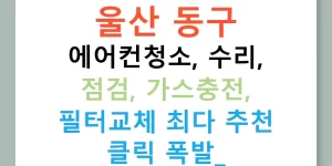 울산 동구 에어컨청소, 수리, 점검, 가스충전, 필터교체 최다 추천 클릭 폭발!