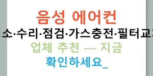 음성 에어컨 청소·수리·점검·가스충전·필터교체 업체 추천 — 지금 확인하세요!