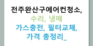 전주완산구에어컨청소, 수리, 냉매 가스충전, 필터교체, 가격 총정리!